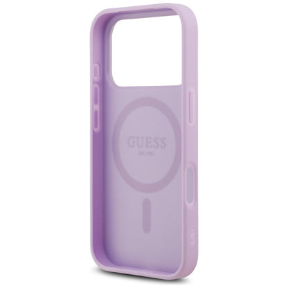 MagSafe-deksel for Apple iPhone 17 Pro, Guess, Grained Gold Ring, Rosa
