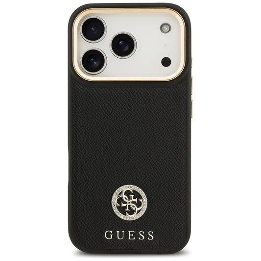 MagSafe-deksel for Apple iPhone 17 Pro, Guess, Grained Strass Logo, Svart