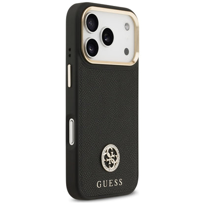 MagSafe-deksel for Apple iPhone 17 Pro, Guess, Grained Strass Logo, Svart