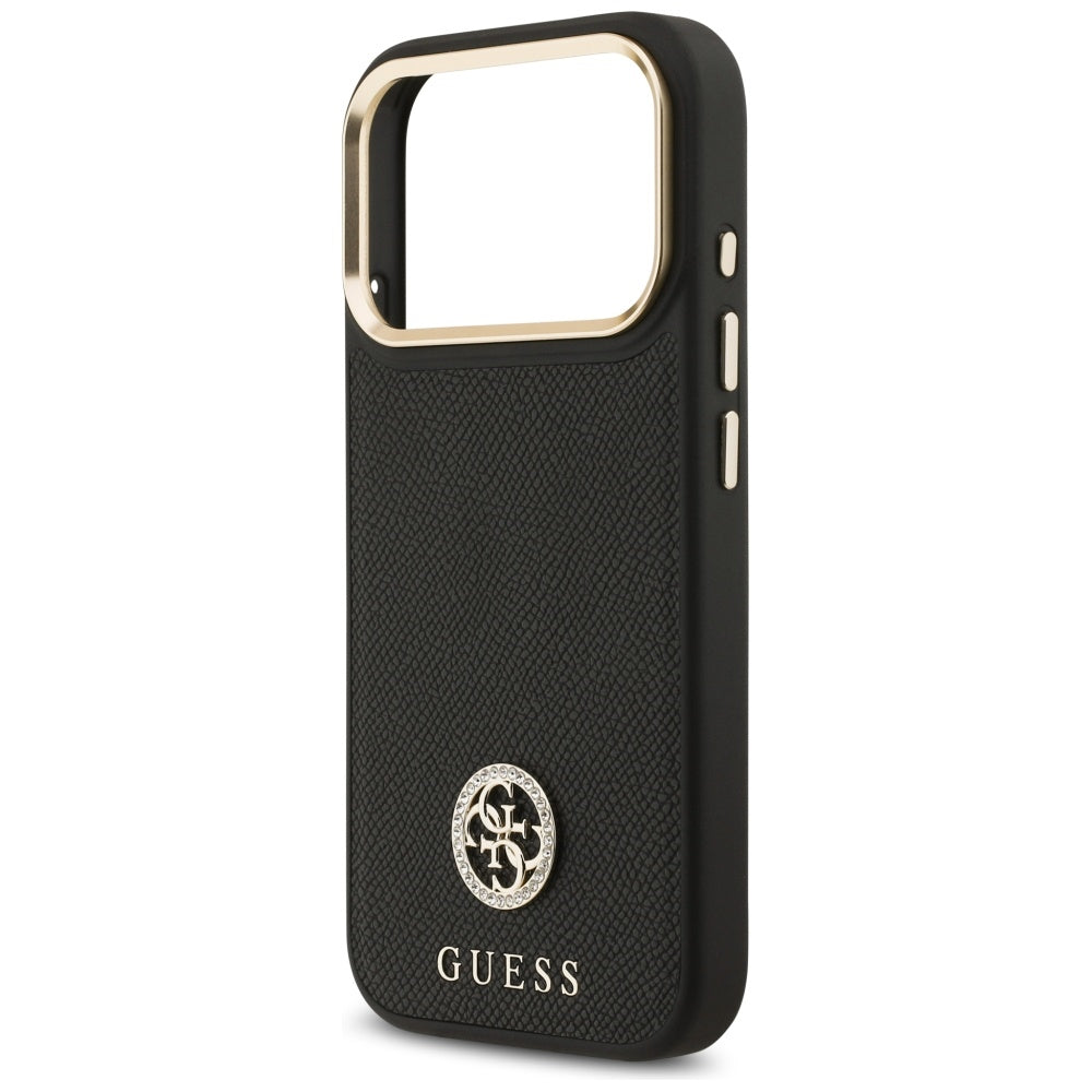 MagSafe-deksel for Apple iPhone 17 Pro, Guess, Grained Strass Logo, Svart