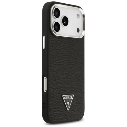 MagSafe-deksel for Apple iPhone 17 Pro, Guess, Grained Triangle Logo, Svart