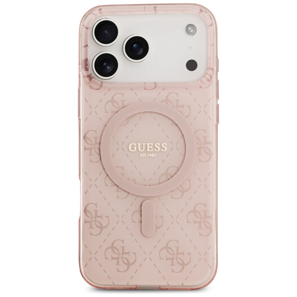 MagSafe-deksel for Apple iPhone 17 Pro, Guess, IML 4G Background, Rosa