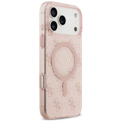 MagSafe-deksel for Apple iPhone 17 Pro, Guess, IML 4G Background, Rosa
