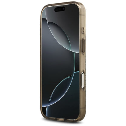 MagSafe-deksel for Apple iPhone 17 Pro, Guess, IML Flower and Tonal Circle, Brun