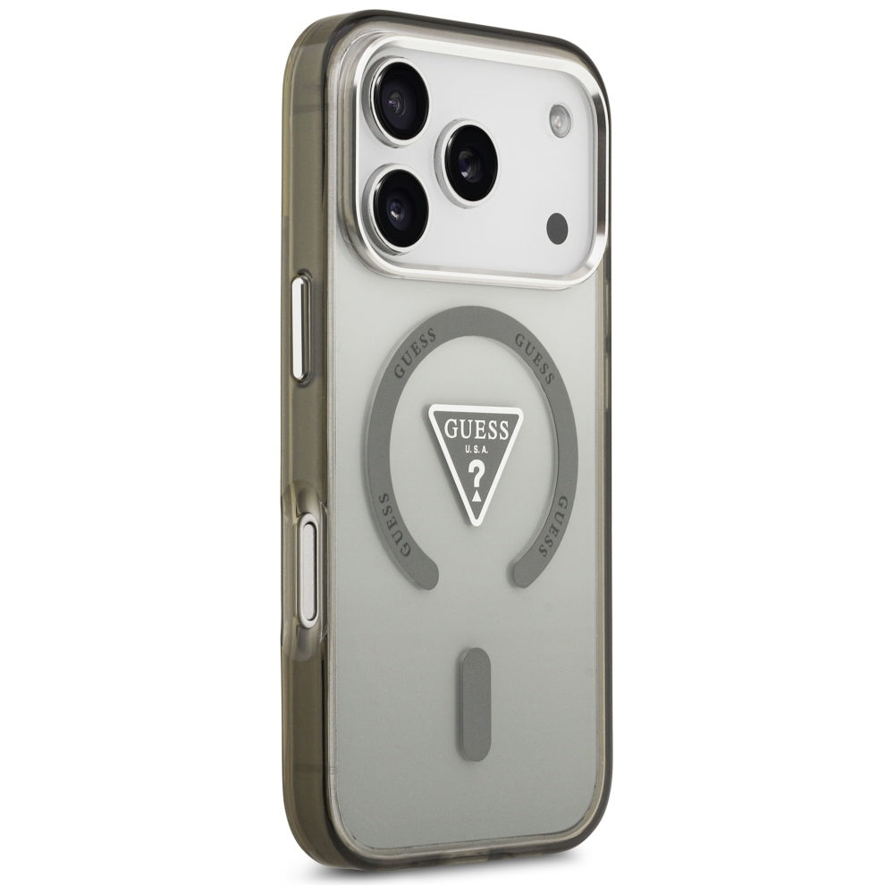 MagSafe-deksel for Apple iPhone 17 Pro, Guess, IML Gradient Triangle Logo, Kaki