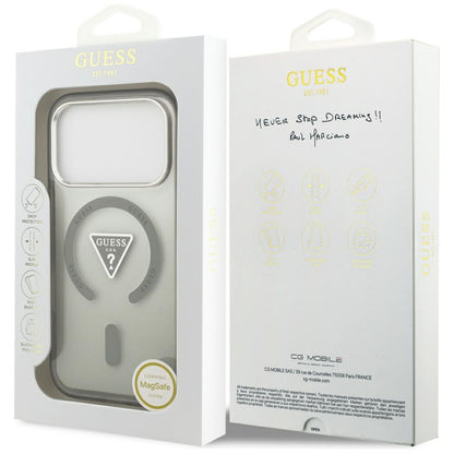 MagSafe-deksel for Apple iPhone 17 Pro, Guess, IML Gradient Triangle Logo, Kaki