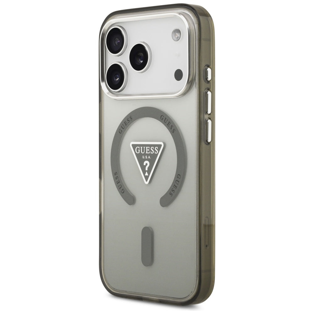 MagSafe-deksel for Apple iPhone 17 Pro, Guess, IML Gradient Triangle Logo, Kaki