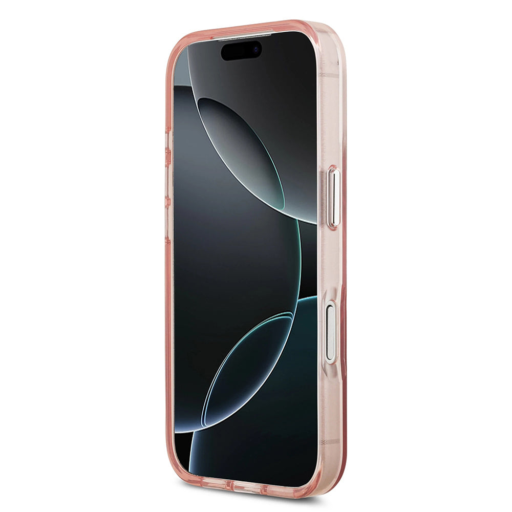 MagSafe-deksel for Apple iPhone 17 Pro, Guess, IML Gradient Triangle Logo, Rosa