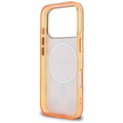 MagSafe-deksel for Apple iPhone 17 Pro, Guess, IML Peony Dot, Oransje