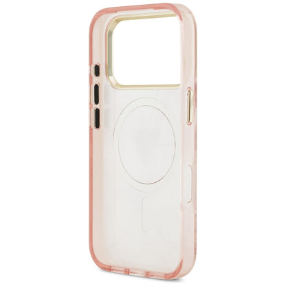 MagSafe-deksel for Apple iPhone 17 Pro, Guess, Jungle Tonal Triangle, Rosa