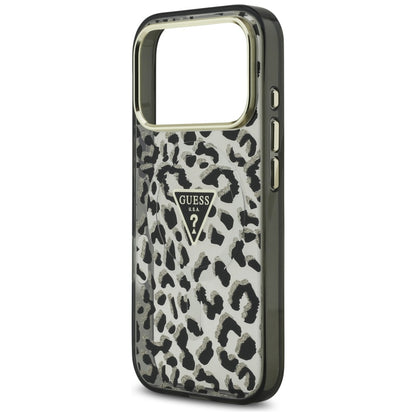 MagSafe-deksel for Apple iPhone 17 Pro, Guess, Leopard Glitter, Svart