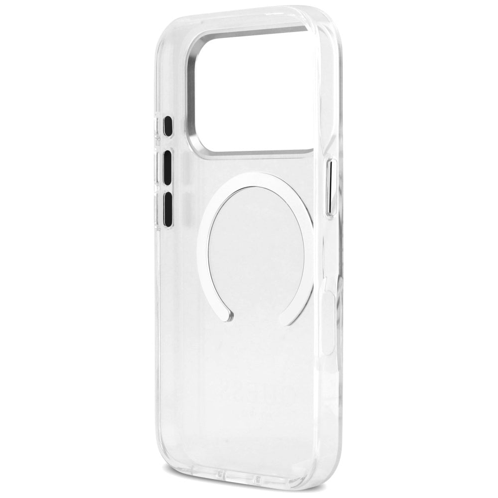MagSafe-deksel for Apple iPhone 17 Pro, Guess, Metal Outline, Sølv
