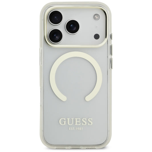 MagSafe-deksel for Apple iPhone 17 Pro, Guess, Metal Outline, Gull