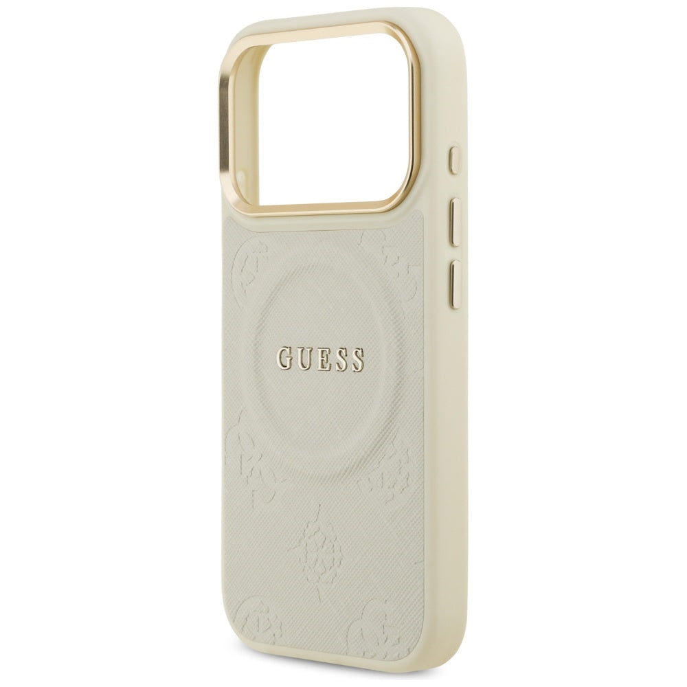 MagSafe-deksel for Apple iPhone 17 Pro, Guess, Peony Hot Stamp, Beige