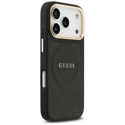 MagSafe-deksel for Apple iPhone 17 Pro, Guess, Peony Hot Stamp, Svart