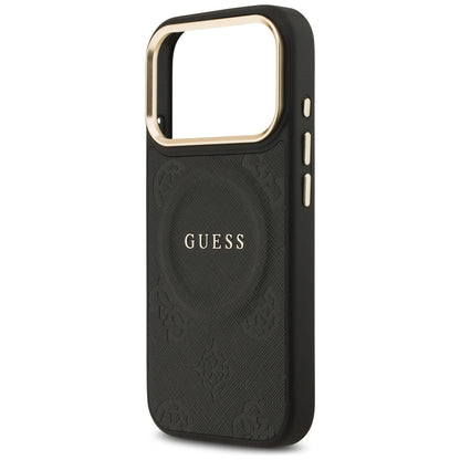 MagSafe-deksel for Apple iPhone 17 Pro, Guess, Peony Hot Stamp, Svart