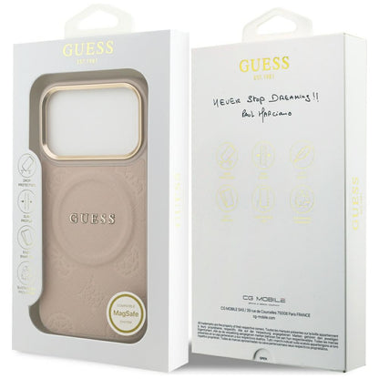 MagSafe-deksel for Apple iPhone 17 Pro, Guess, Peony Hot Stamp, Rosa