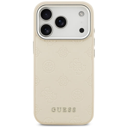 MagSafe-deksel for Apple iPhone 17 Pro, Guess, Peony Hot Stamp Script, Beige