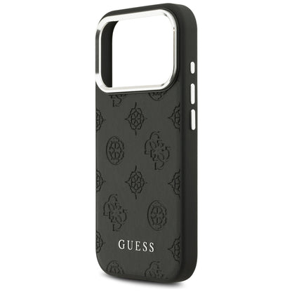 MagSafe-deksel for Apple iPhone 17 Pro, Guess, Peony Hot Stamp Script, Svart
