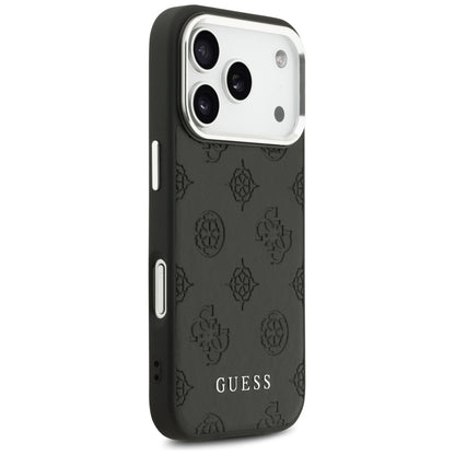 MagSafe-deksel for Apple iPhone 17 Pro, Guess, Peony Hot Stamp Script, Svart