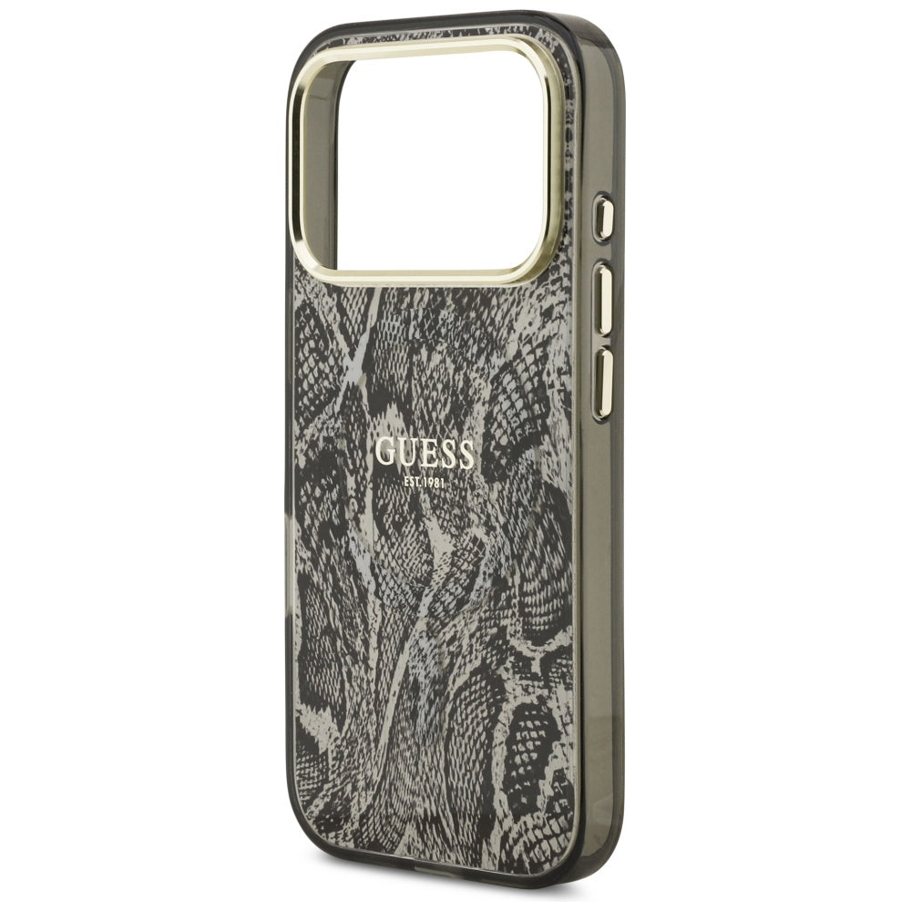 MagSafe-deksel for Apple iPhone 17 Pro, Guess, Python-mønster, Svart