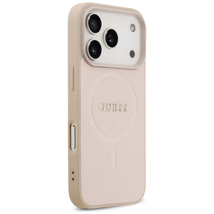 MagSafe-deksel for Apple iPhone 17 Pro, Guess, Saffiano Classic Logo, Rosa
