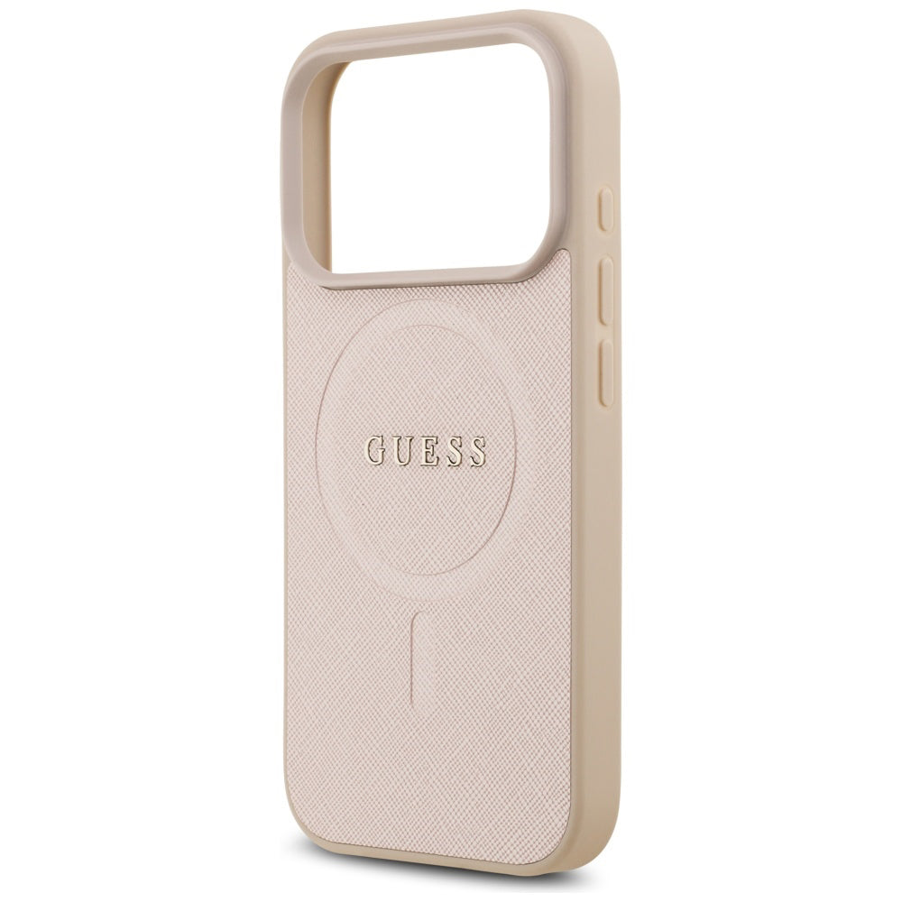 MagSafe-deksel for Apple iPhone 17 Pro, Guess, Saffiano Classic Logo, Rosa