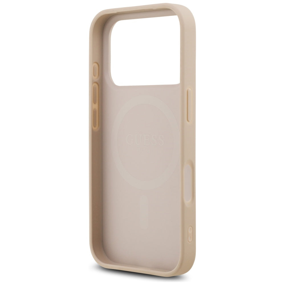MagSafe-deksel for Apple iPhone 17 Pro, Guess, Saffiano Classic Logo, Rosa