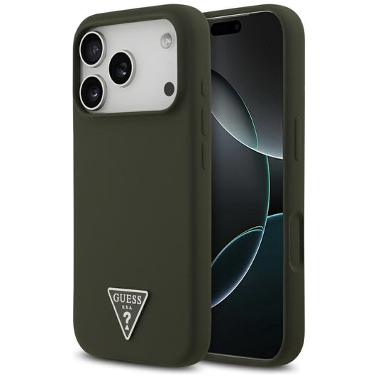 MagSafe-deksel for Apple iPhone 17 Pro, Guess, Triangle Logo, Kaki
