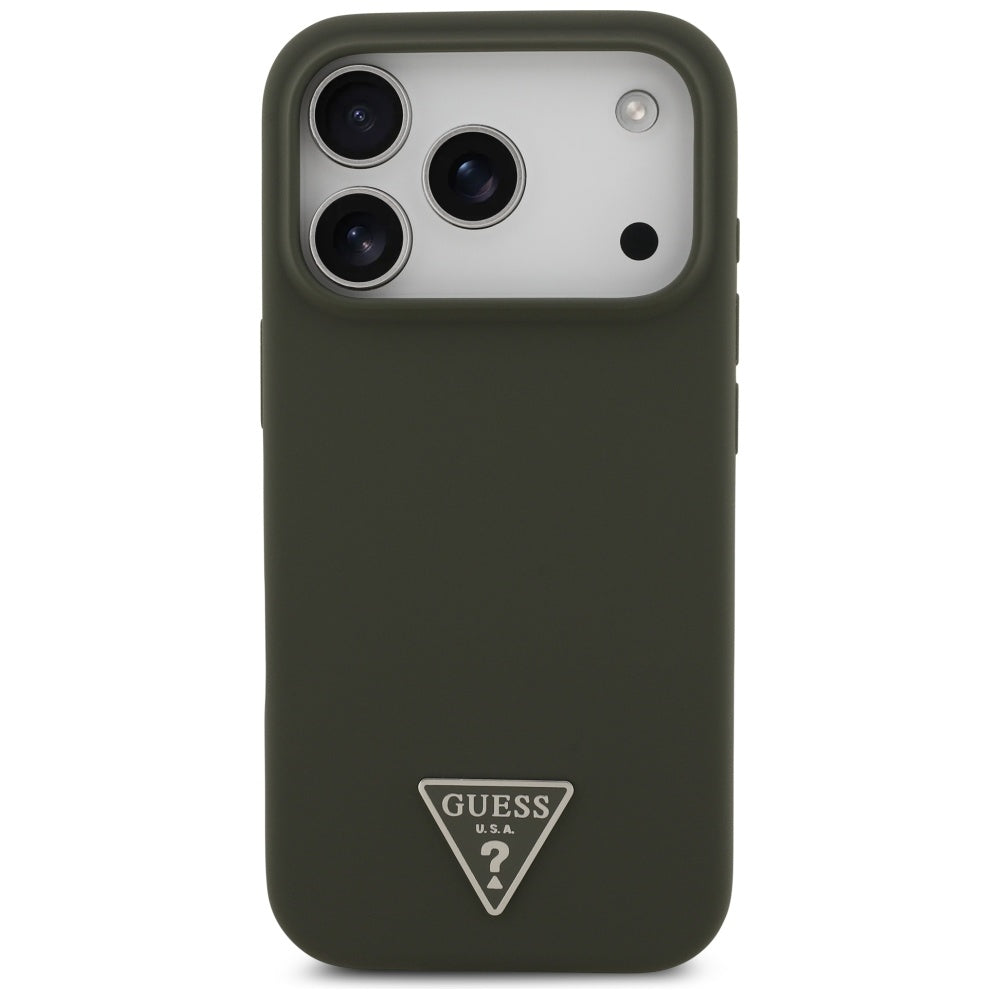 MagSafe-deksel for Apple iPhone 17 Pro, Guess, Triangle Logo, Kaki