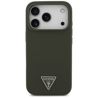 MagSafe-deksel for Apple iPhone 17 Pro, Guess, Triangle Logo, Kaki