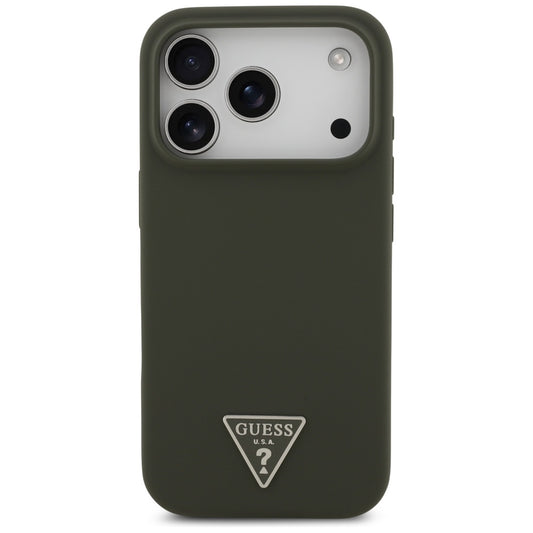 MagSafe-deksel for Apple iPhone 17 Pro, Guess, Triangle Logo, Kaki