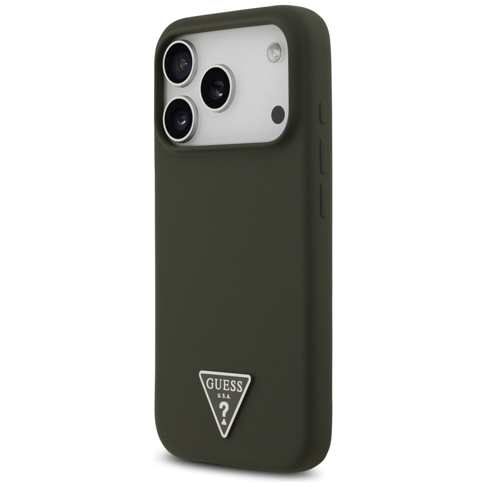 MagSafe-deksel for Apple iPhone 17 Pro, Guess, Triangle Logo, Kaki