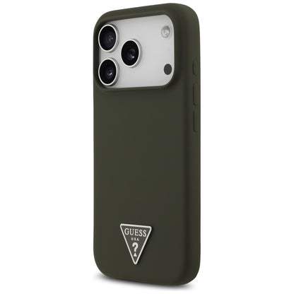 MagSafe-deksel for Apple iPhone 17 Pro, Guess, Triangle Logo, Kaki
