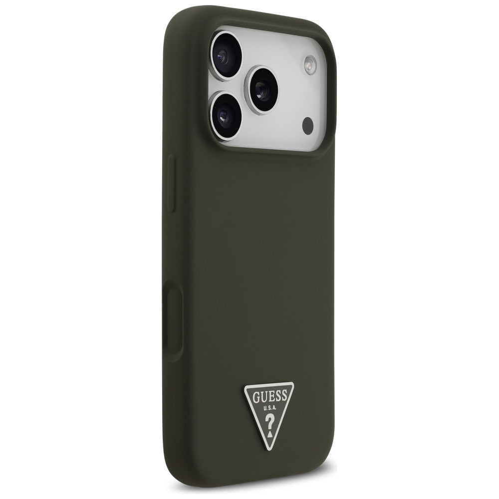 MagSafe-deksel for Apple iPhone 17 Pro, Guess, Triangle Logo, Kaki