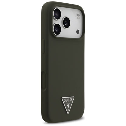 MagSafe-deksel for Apple iPhone 17 Pro, Guess, Triangle Logo, Kaki