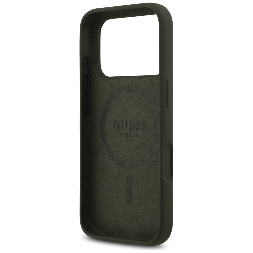 MagSafe-deksel for Apple iPhone 17 Pro, Guess, Triangle Logo, Kaki