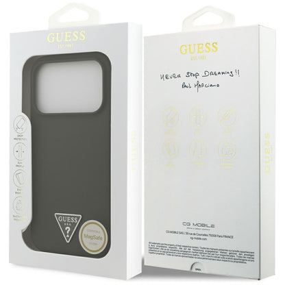 MagSafe-deksel for Apple iPhone 17 Pro, Guess, Triangle Logo, Kaki