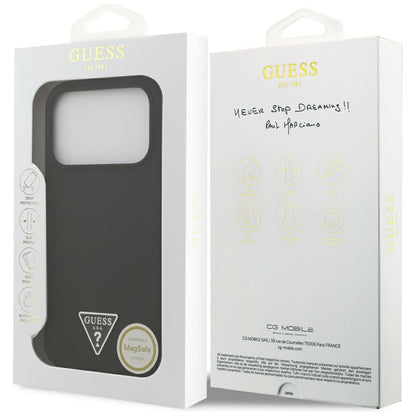 MagSafe-deksel for Apple iPhone 17 Pro, Guess, Triangle Logo, Svart