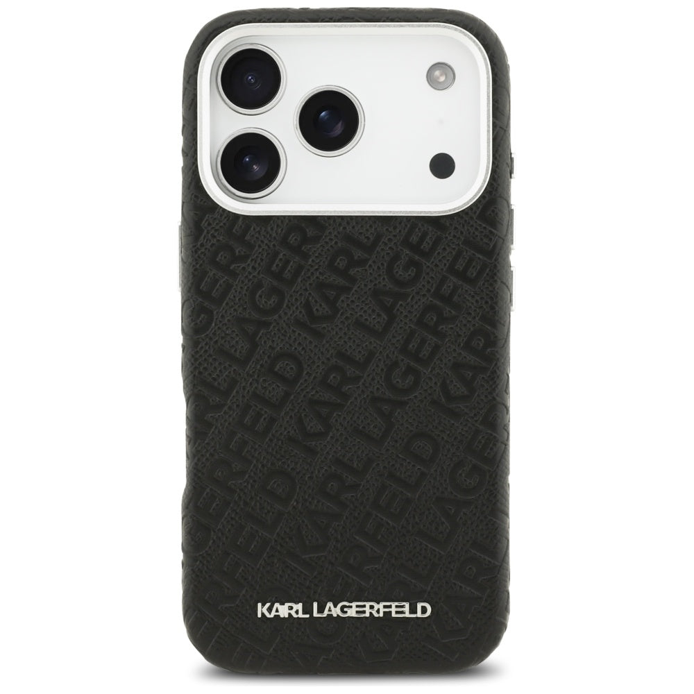 MagSafe-deksel for Apple iPhone 17 Pro, Karl Lagerfeld, FW Stamped Karl, Svart