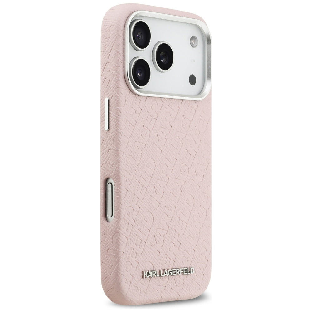 MagSafe-deksel for Apple iPhone 17 Pro, Karl Lagerfeld, FW Stamped Karl, Rosa