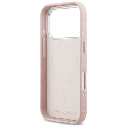 MagSafe-deksel for Apple iPhone 17 Pro, Karl Lagerfeld, FW Stamped Karl, Rosa