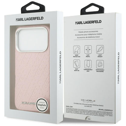 MagSafe-deksel for Apple iPhone 17 Pro, Karl Lagerfeld, FW Stamped Karl, Rosa