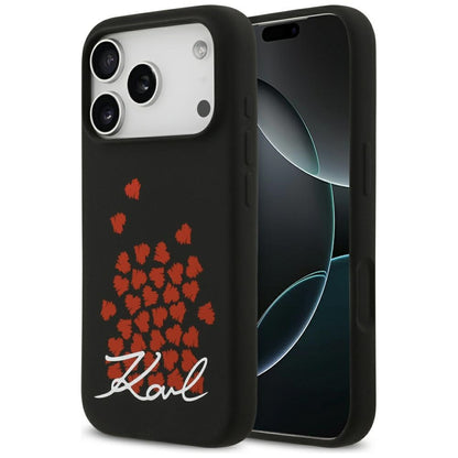 MagSafe-deksel for Apple iPhone 17 Pro, Karl Lagerfeld, Heart Sign Logo, Svart