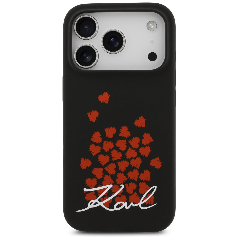 MagSafe-deksel for Apple iPhone 17 Pro, Karl Lagerfeld, Heart Sign Logo, Svart