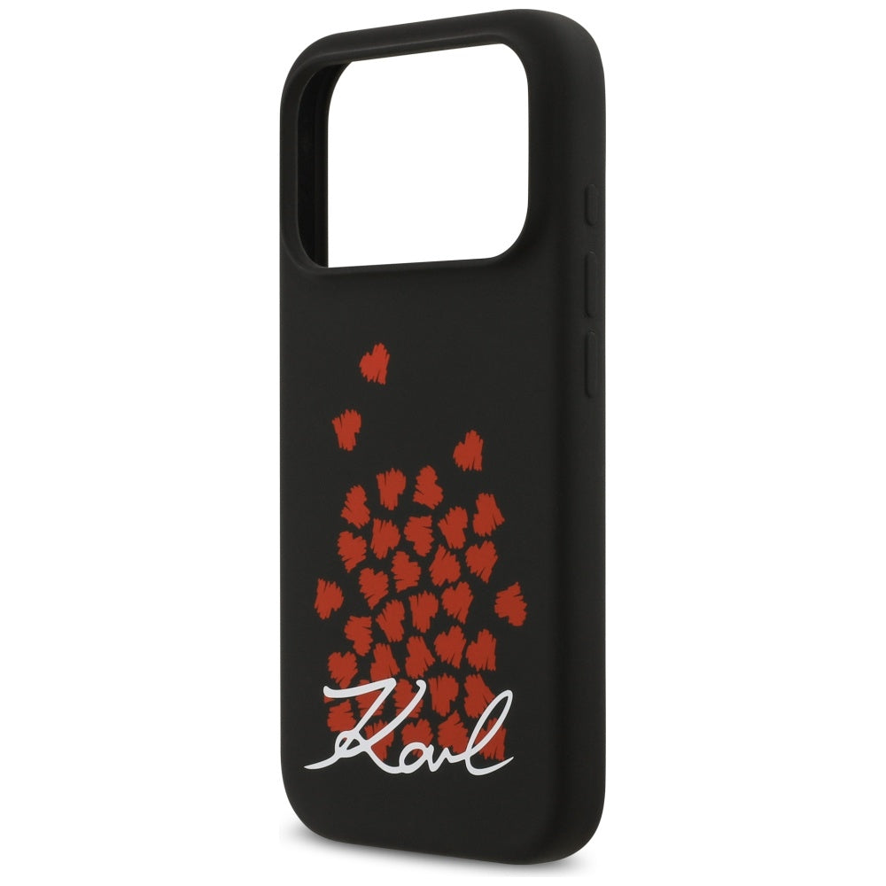 MagSafe-deksel for Apple iPhone 17 Pro, Karl Lagerfeld, Heart Sign Logo, Svart