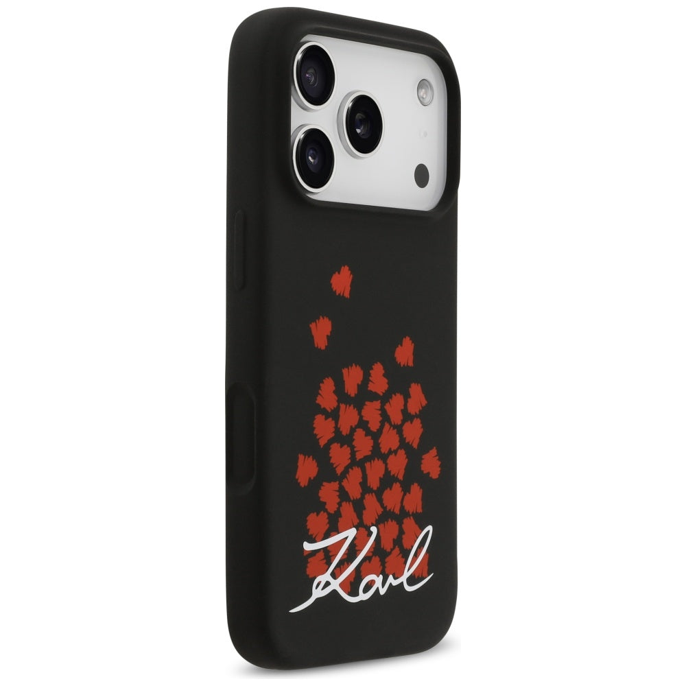 MagSafe-deksel for Apple iPhone 17 Pro, Karl Lagerfeld, Heart Sign Logo, Svart