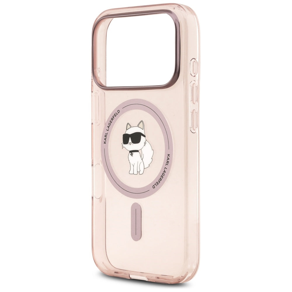 MagSafe-deksel for Apple iPhone 17 Pro, Karl Lagerfeld, IML Choupette, Rosa