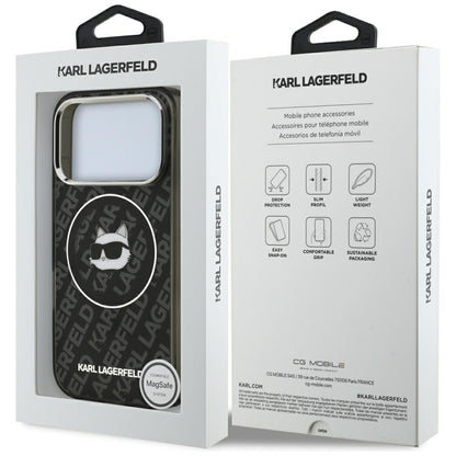 MagSafe-deksel for Apple iPhone 17 Pro, Karl Lagerfeld, IML Choupette`s Head, Svart