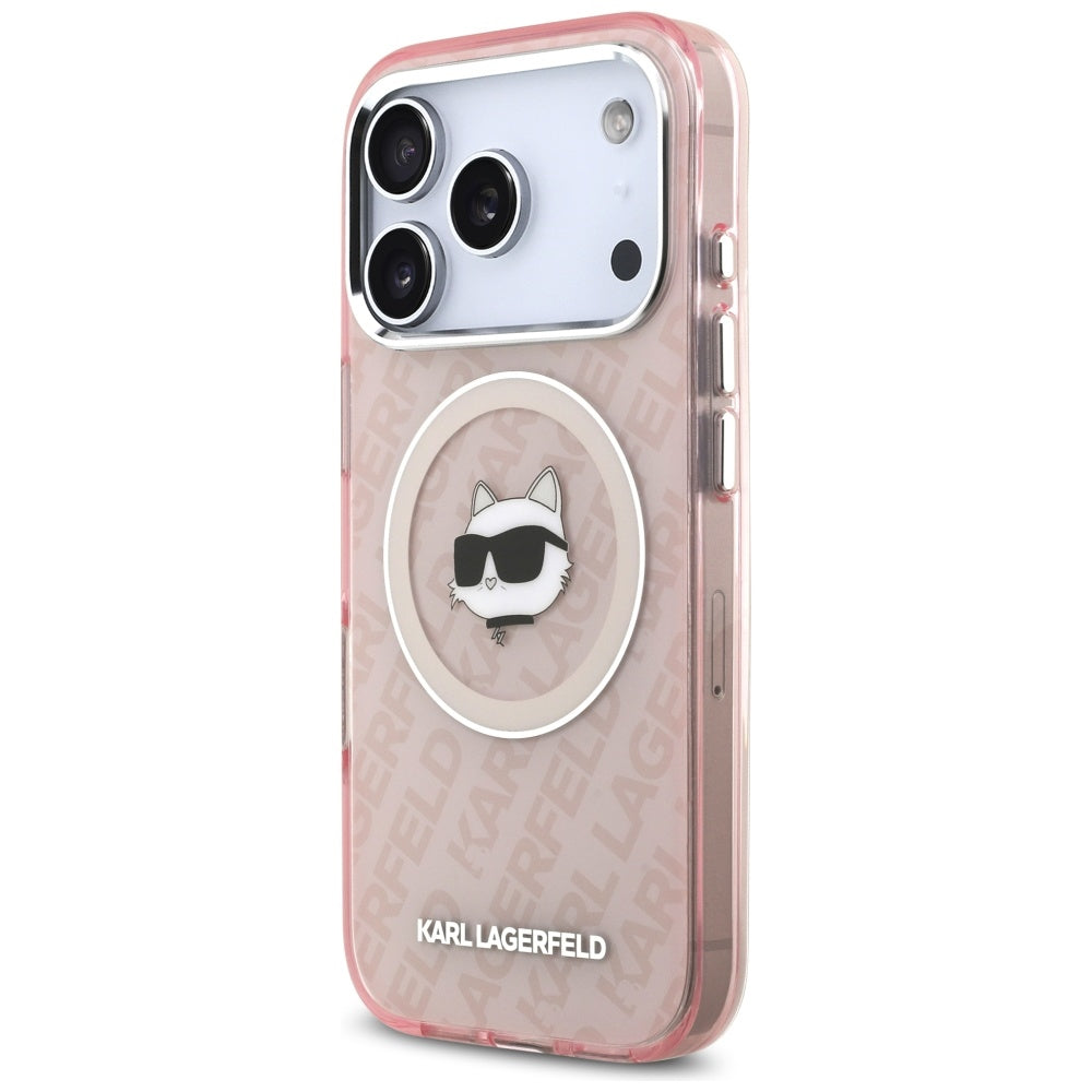 MagSafe-deksel for Apple iPhone 17 Pro, Karl Lagerfeld, IML Choupette`s Head, Rosa